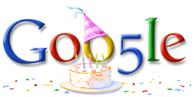 Celebración del 5º cumpleaños de Google