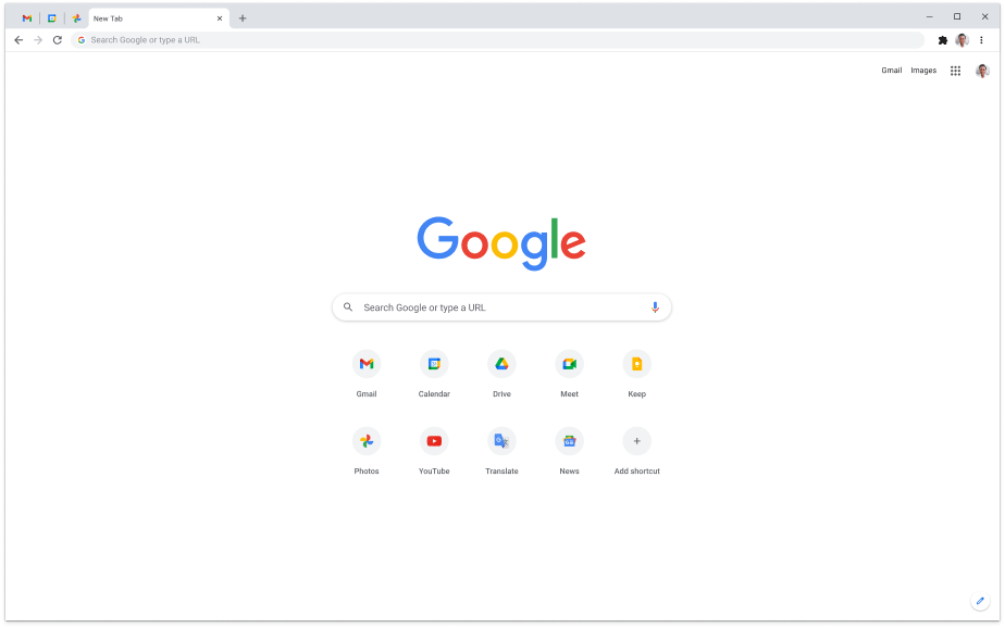 Laptop que muestra la página principal de Google.com.